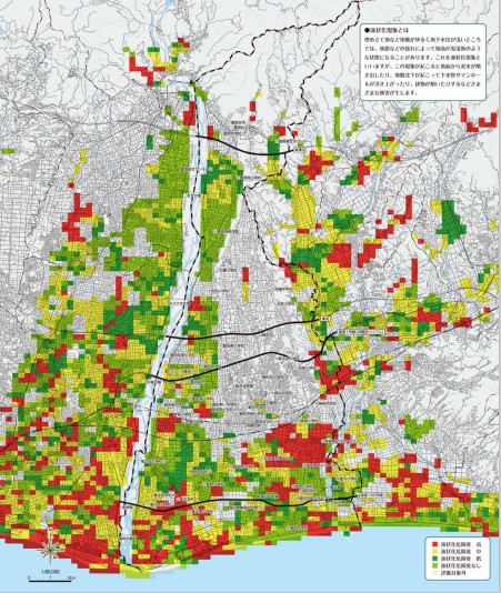 磐田市 液状化危険度マップ