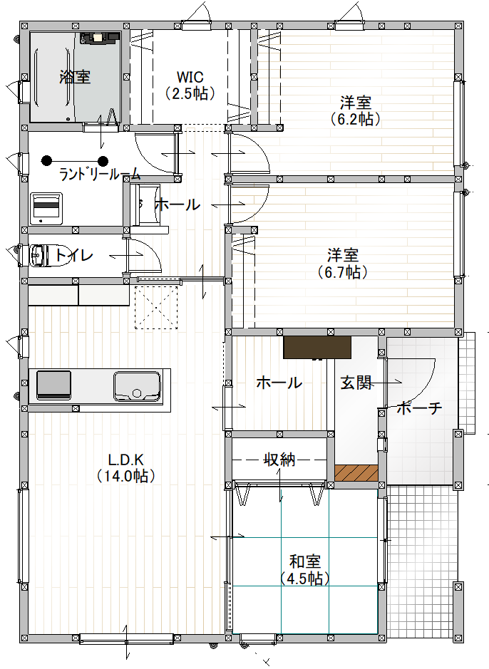 リビングを中心とした無駄のない家事動線