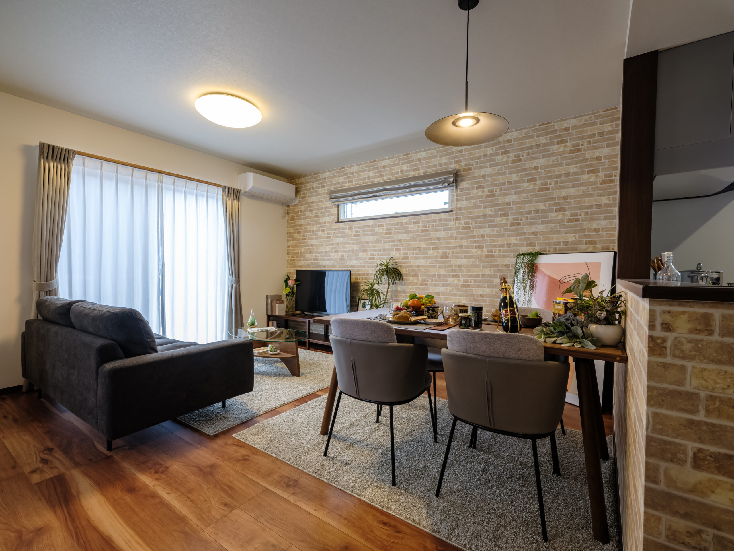 島田市の平屋注文住宅｜リビングダイニング