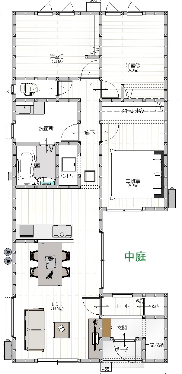 モデルハウス間取り図