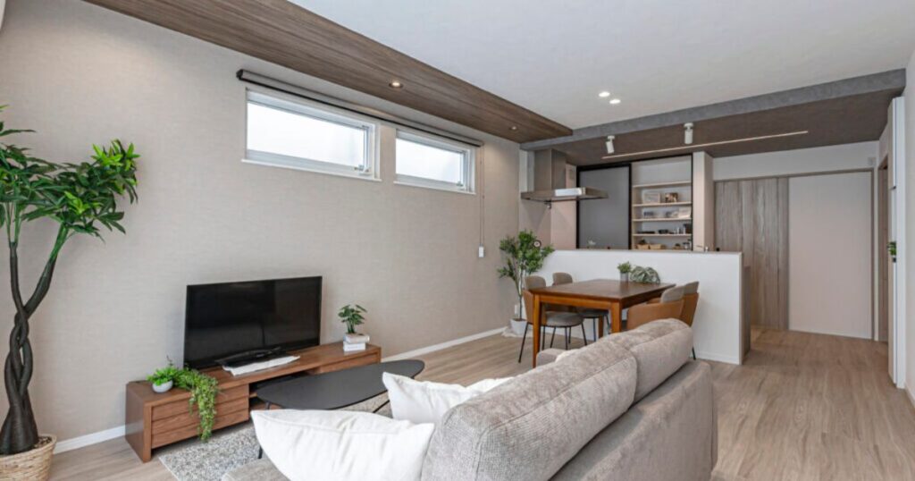 下がり天井がお洒落な平屋のお家