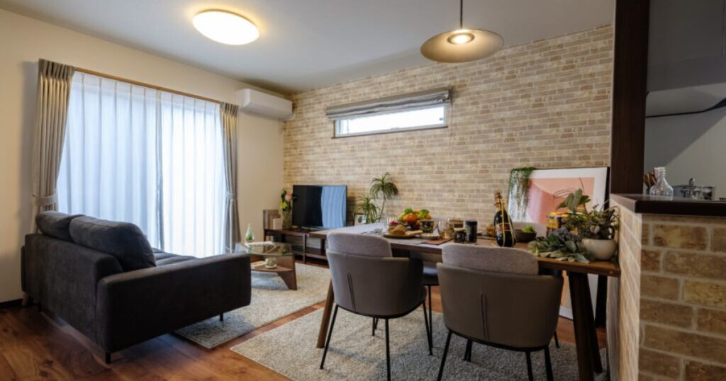 木目調を基調とした温かみのある平屋